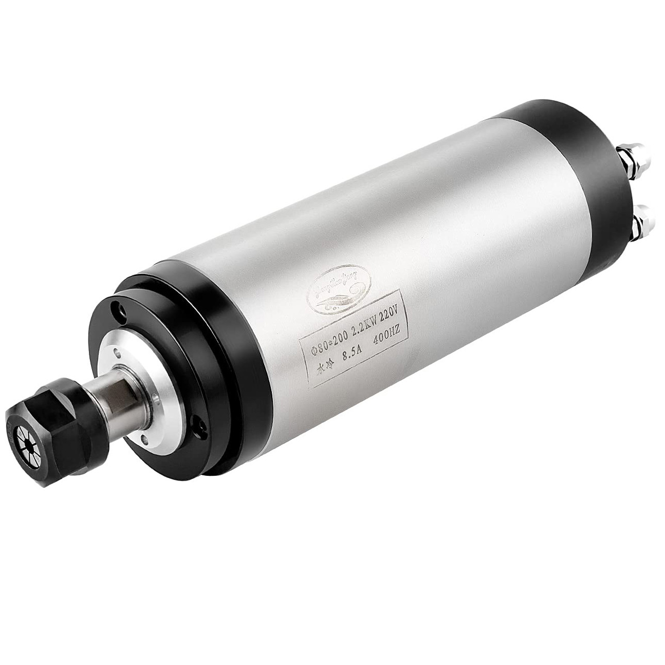 2.2kW 110V/220V/380V 水冷式スピンドルモーターキット OSP001699 VFD（可変周波数ドライブ）+ウォーターポンプ+ER20コレット13個+ブラケット付き